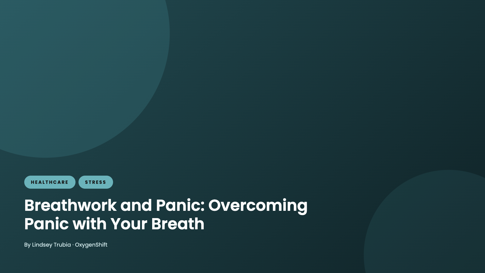 Breathwork and Panic: Overcoming Panic with Your Breath